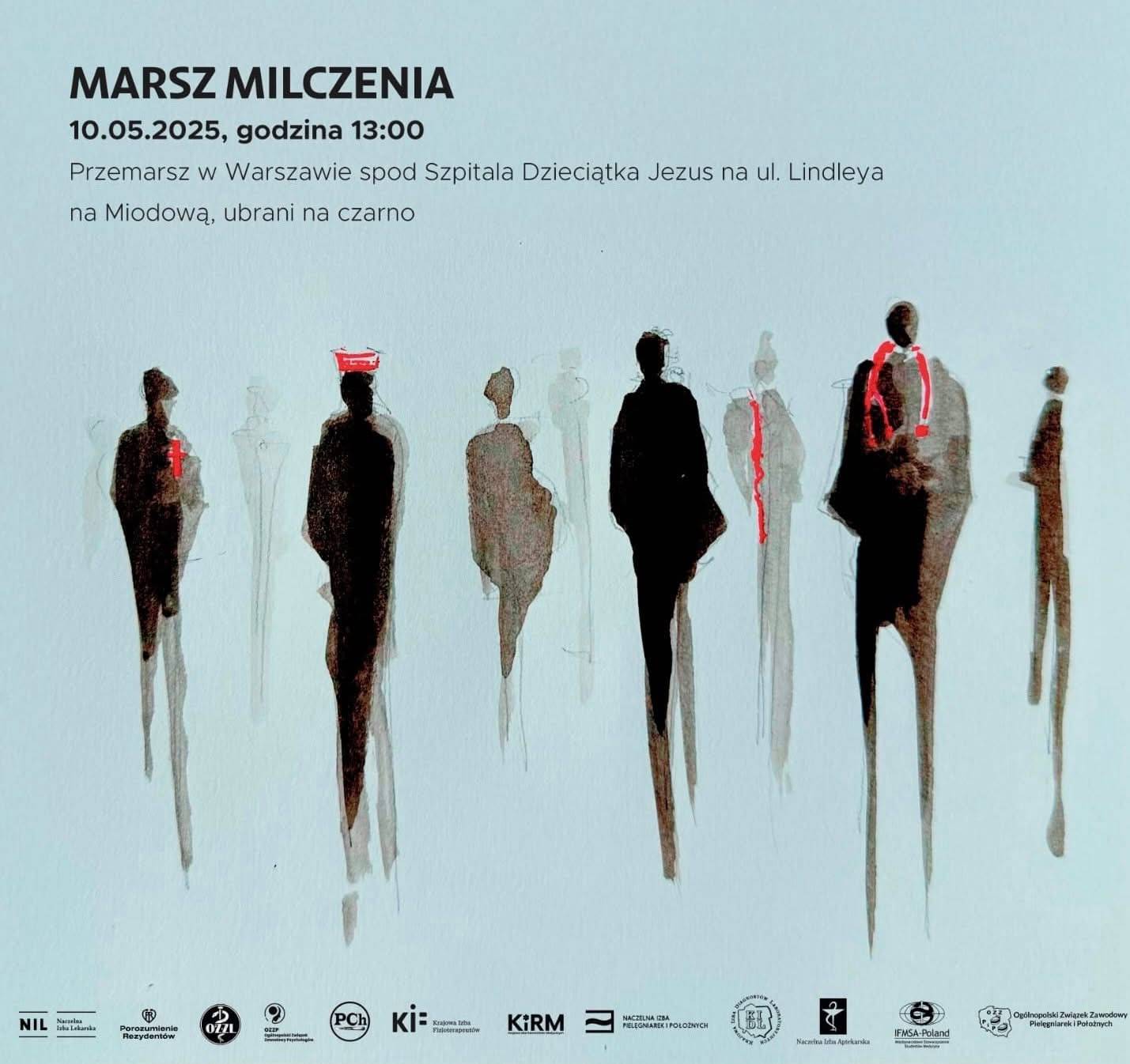 MARSZ MILCZENIA 10 maja 2025 r. godz. 13:00