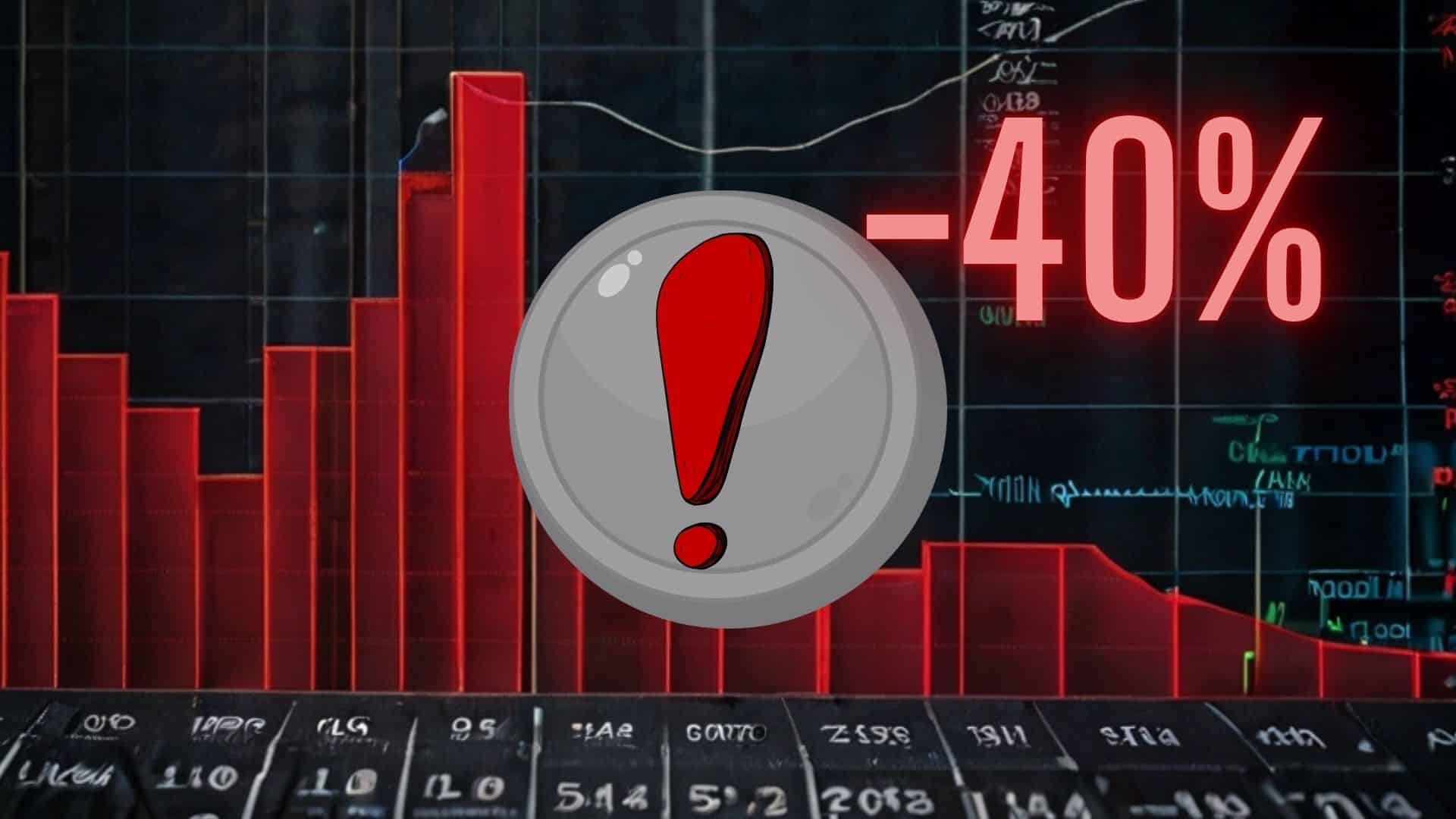 Altcoin z TOP 10 tworzy bardzo groźny wzór. Straty mogą sięgnąć 40%!