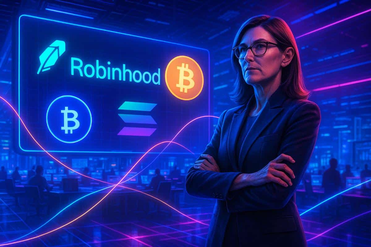 Cathie Wood kupuje, gdy inni panikują! Robinhood, Bitcoin i Solana na celowniku, nadchodzi wielki zwrot?