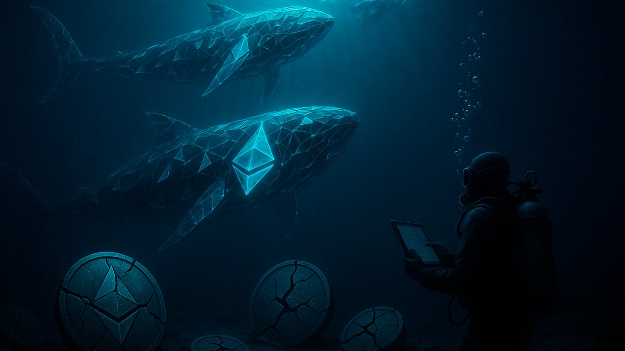 Czy cena Ethereum jest zagrożona? Wieloryby pozbywają się 143 tys. ETH w ciągu 7 dni