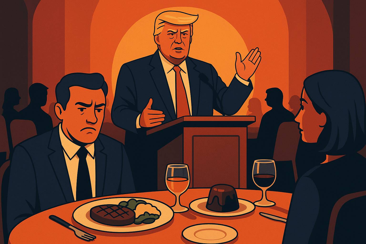 Zamiast luksusu – stek z Walmarta. Tak wyglądała kolacja z Trumpem