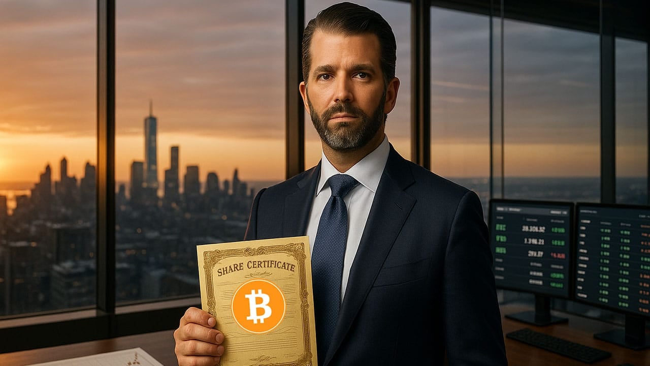 Trump Jr. kupuje akcje Bitcoin Treasury Company za 4 miliony dolarów