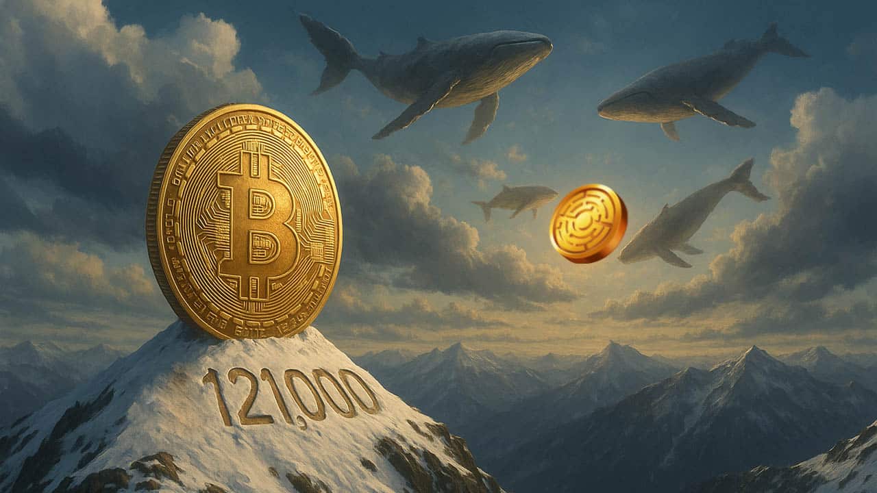 Bitcoin osiąga 121 000 USD; wieloryby zwracają się w stronę tego kolejnego, przełomowego altcoina