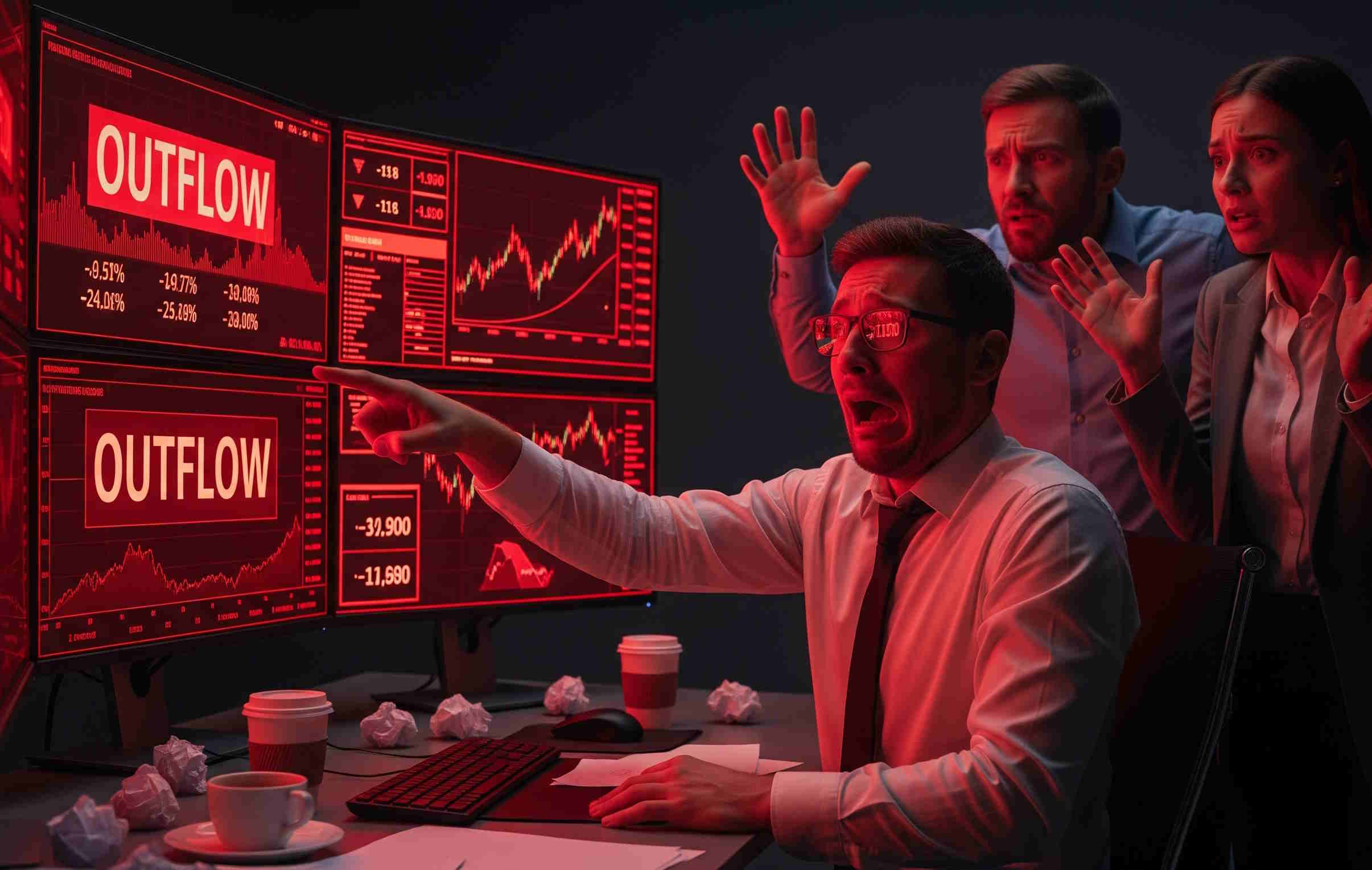 Branża krypto w panice. Masakryczny odpływ środków z funduszy ETF!