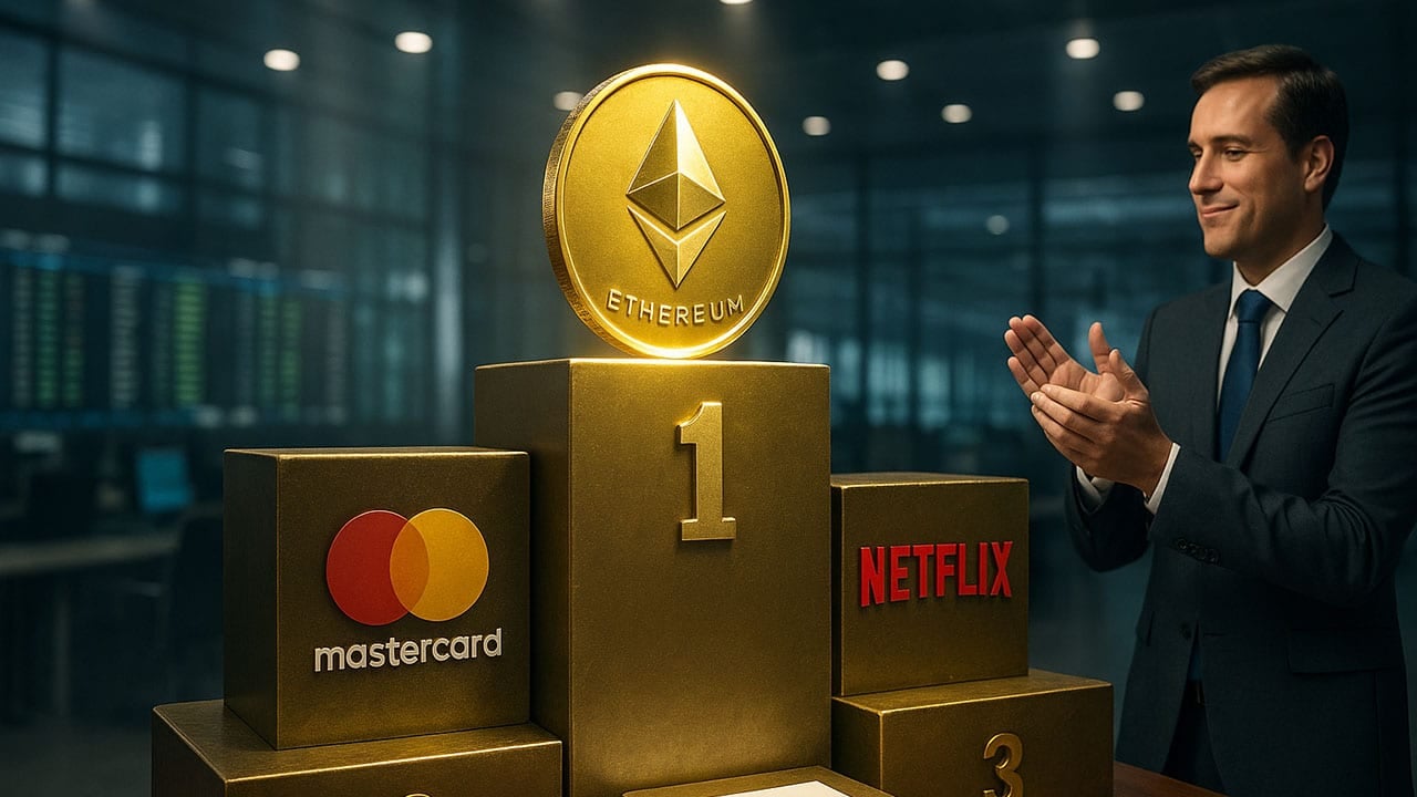 Ethereum przewyższa Mastercard i Netflix pod względem wartości rynkowej