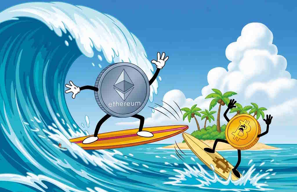 Ether deklasuje Bitcoina! Tylu napływów jeszcze nie było!