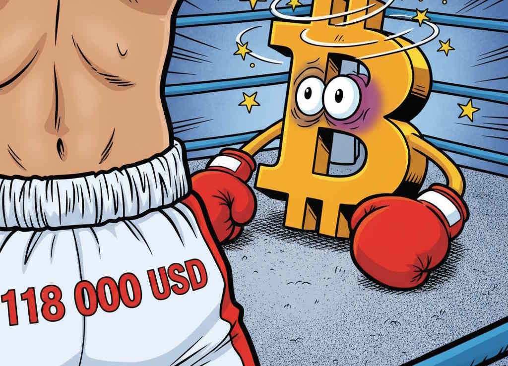 Sytuacja jest napięta. Bitcoin walczy o 118 000 USD!
