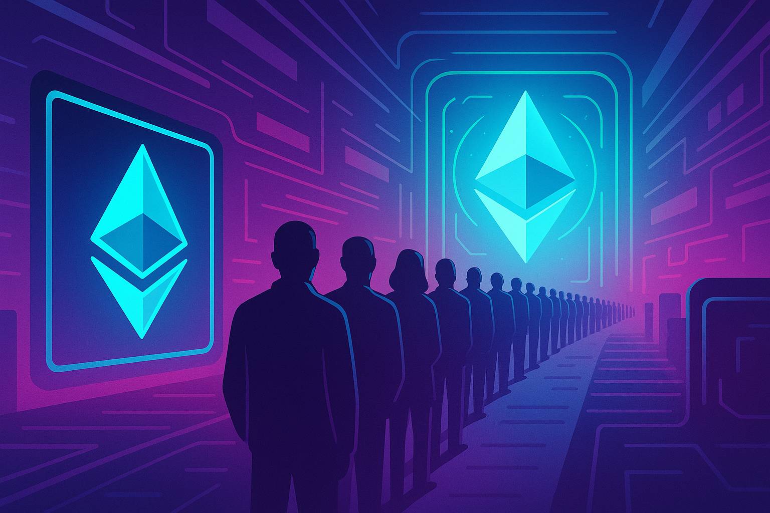 Chcesz zrealizować zyski z Ethereum? Musisz ustawić się w kolejce. Teraz trzeba poczekać aż 45 dni