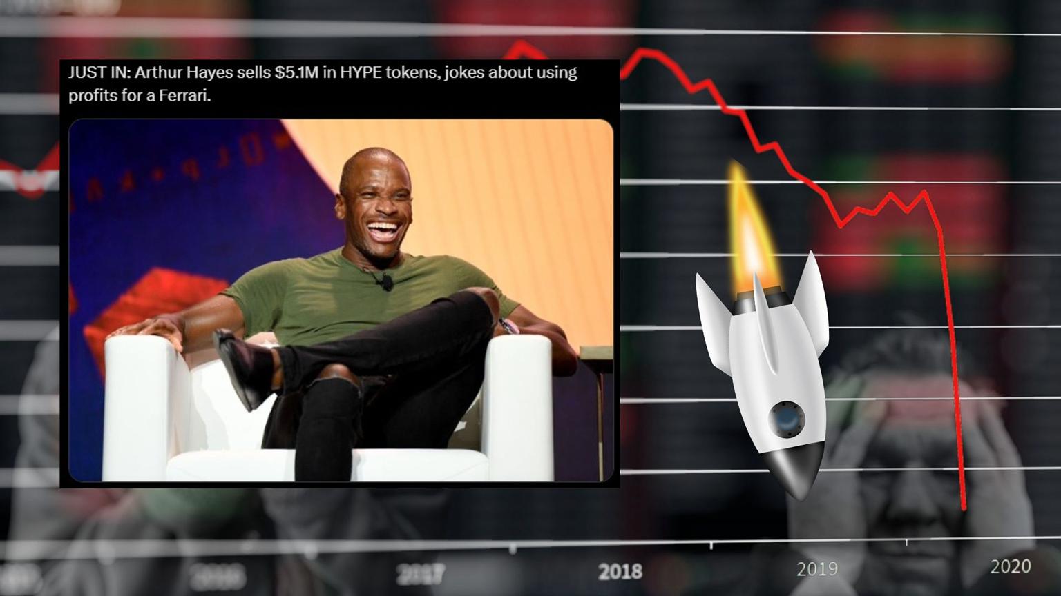 Arthur Hayes wszystkich oszukał? Zapowiadał 126-krotny wzrost, a teraz masowo sprzedaje. Tłumaczenie zwala z nóg