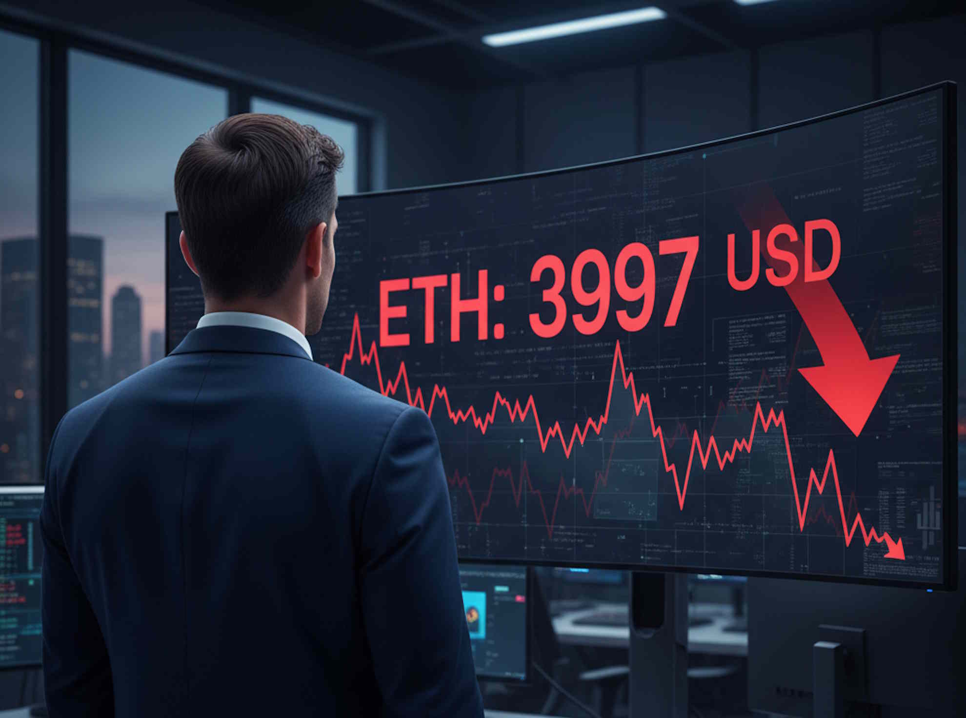 To już oficjalne – cena Ethereum poniżej 4000 USD! Ktoś właśnie stracił fortunę!