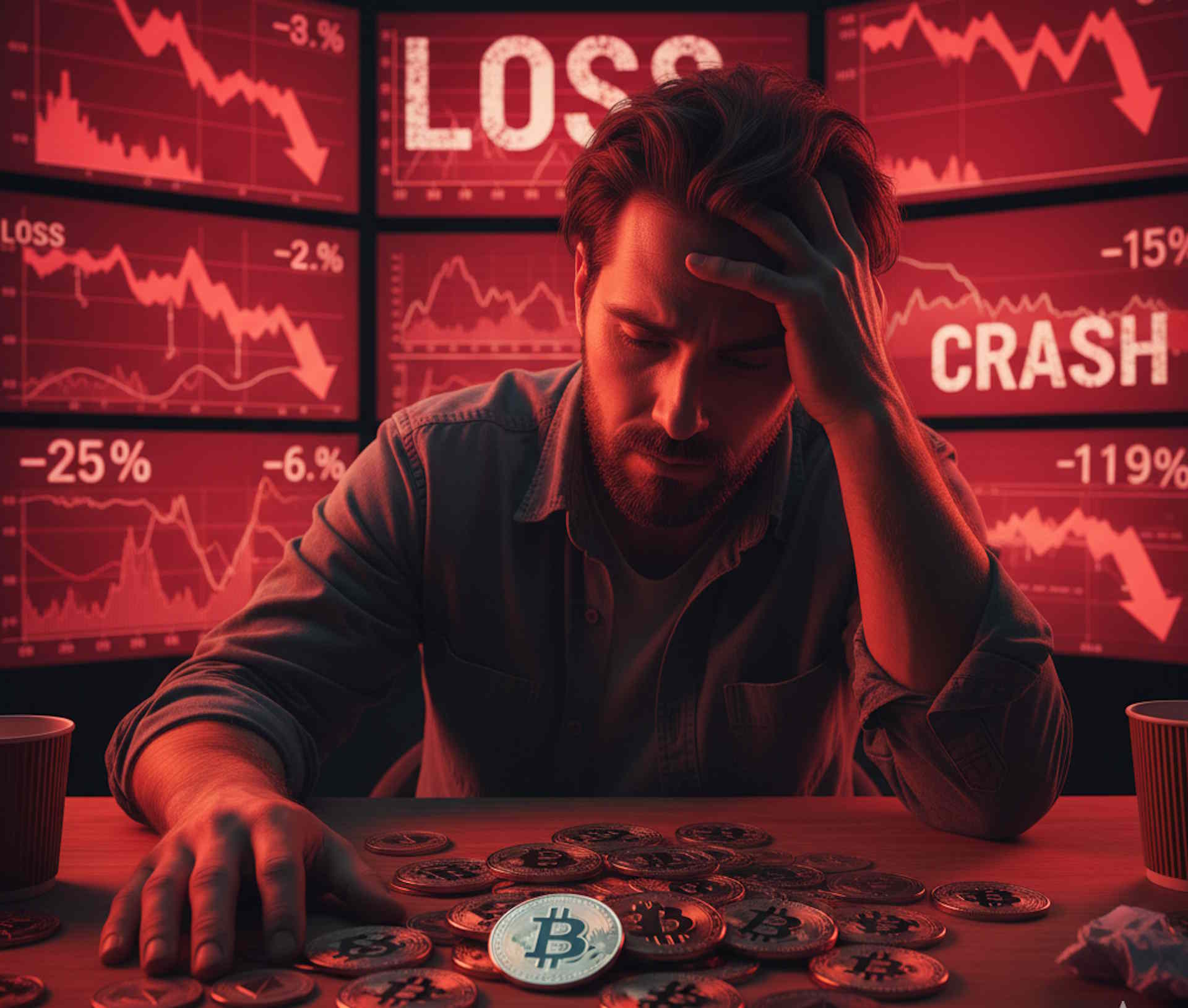 Krach i powolne dno – poznaj 4 fazy, które zdecydują o przyszłości twoich BTC, ETH i SOL