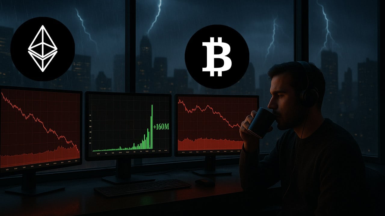 Anonimowy użytkownik zarobił ponad 160 milionów dolarów w ciągu 30 godzin, gdy Bitcoin i Ethereum spadały