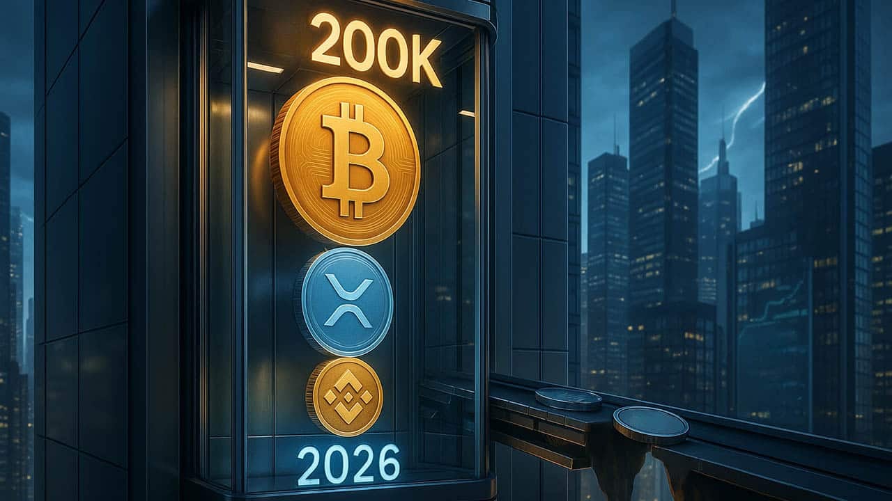 Oto prawdopodobne ceny BNB i XRP, jeżeli cena Bitcoina wzrośnie do 200 tys. dolarów na początku 2026 r.