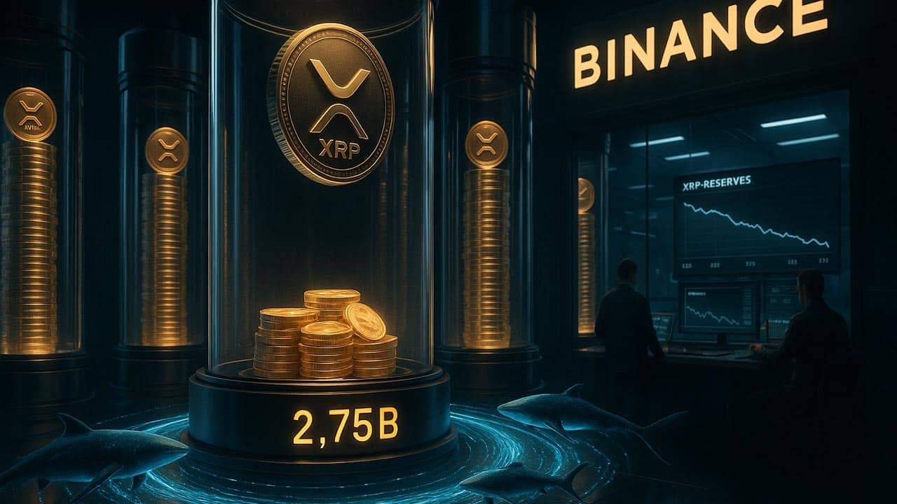 Rezerwa XRP na Binance spada do 2,75 mld XRP, a wieloryby idą na zakupy