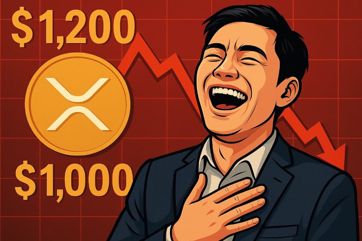 Analityk XRP przewiduje… panikę przy spadku z 1200 do 1000 dolarów. „Wtedy narobią w spodnie”