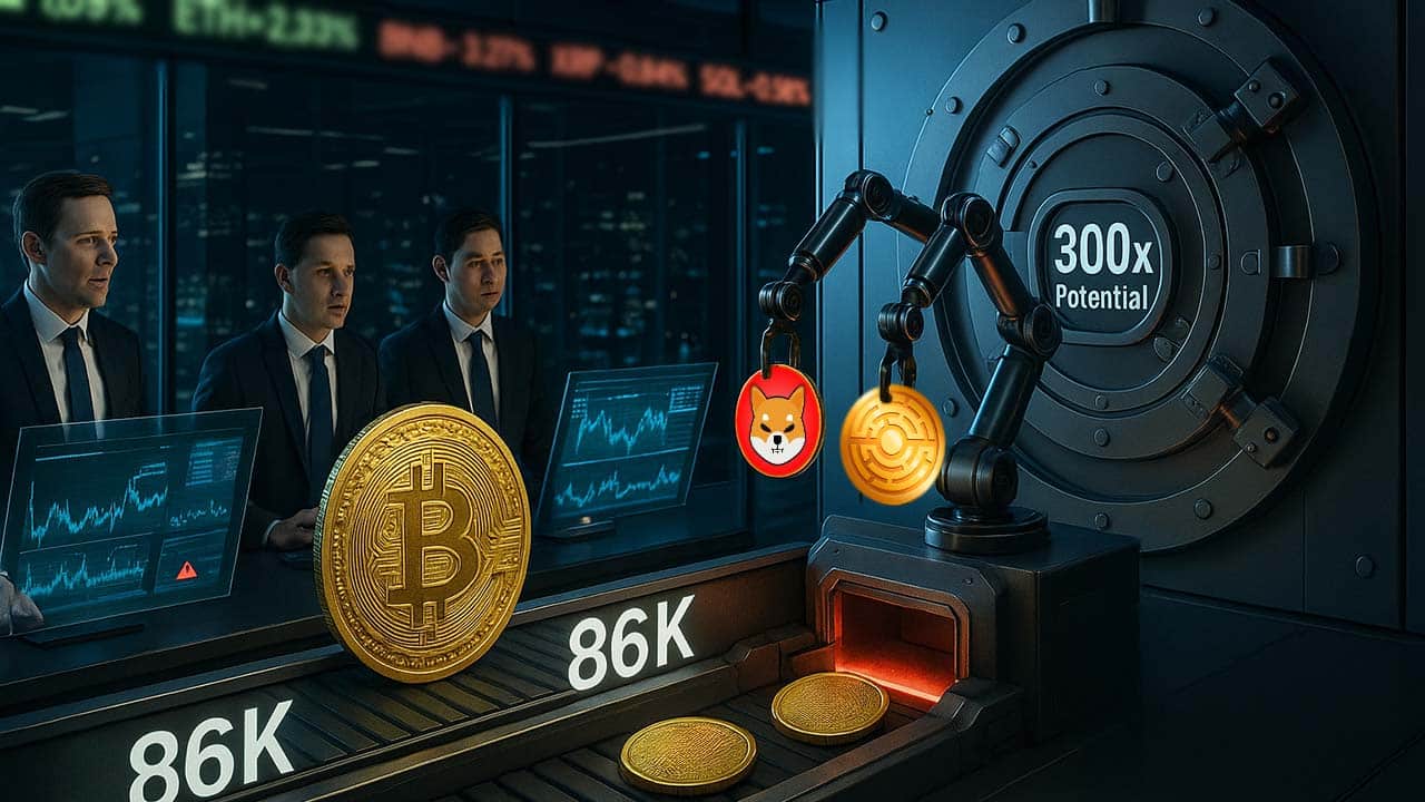 Spadek ceny Bitcoina. Kurs spada poniżej 86 tys. dolarów, a posiadacze przechodzą do SHIB i MTAUR