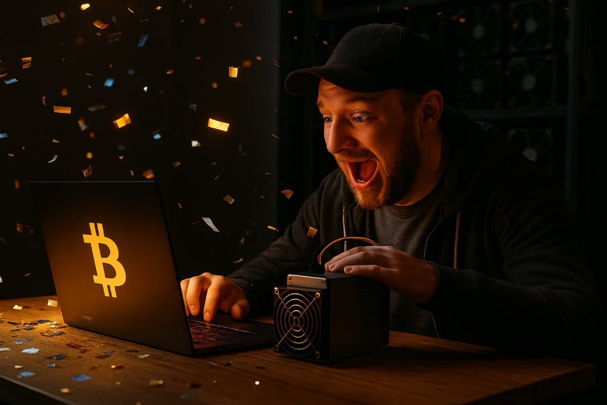 Samotny górnik BTC zgarnął fortunę! Prawdopodobieństwo bliskie zeru, a jednak wciąż się da