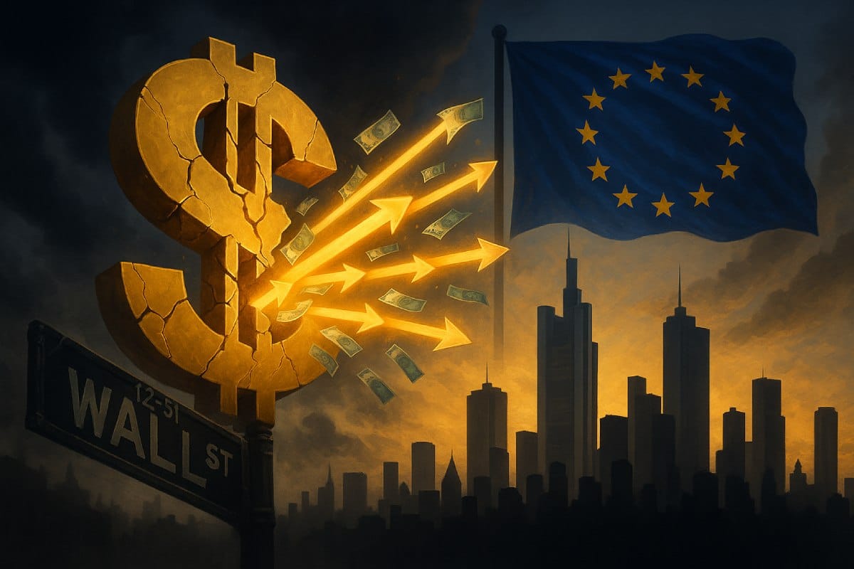 Exodus pieniędzy z USA? Grube ryby uciekają, morze kapitału płynie do Europy. „To dopiero początek”