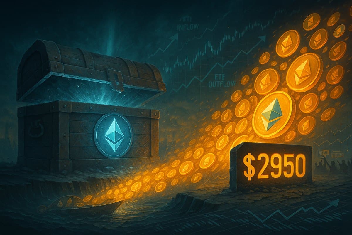 Ethereum przed eksplozją? Stary wieloryb budzi się po 9 latach, bariera $2950 coraz bliżej?