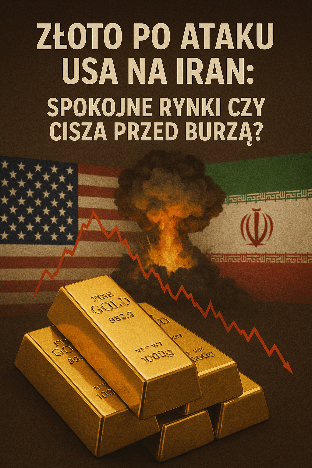Złoto po ataku USA na Iran: Spokojne rynki czy cisza przed burzą?