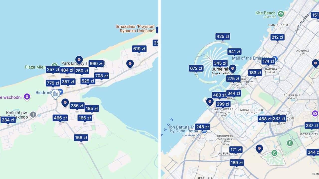Dubaj tańszy niż polskie wybrzeże? Porównaliśmy „paragony grozy”