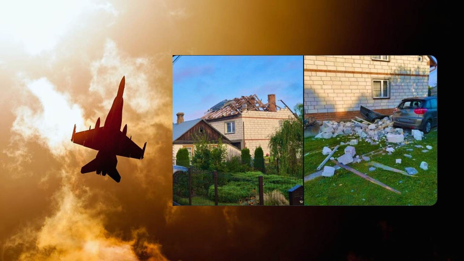 W dom w Wyrykach nie uderzył dron?! Prokuratura mówi o „niezidentyfikowanym obiekcie latającym”