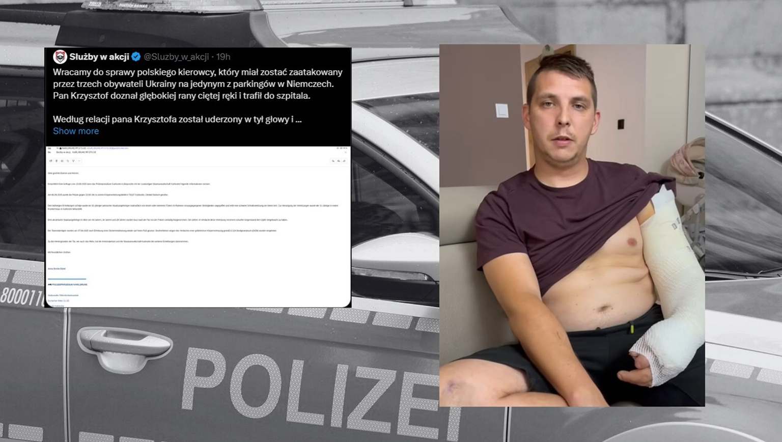 Trzech obywateli Ukrainy okaleczyło polskiego kierowcę? Niemiecka policja potwierdza zdarzenie