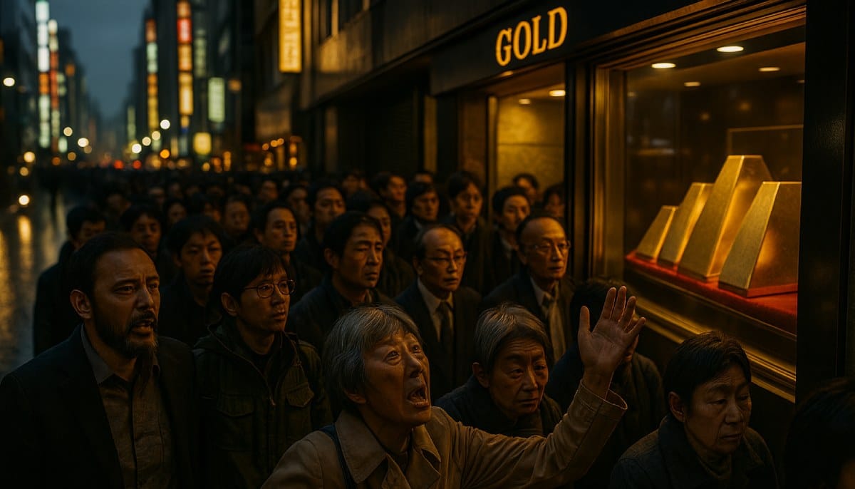 Panika w Japonii! Ludzie szturmują sklepy ze złotem, zabrakło sztabek. „Papierowe pieniądze nic nie znaczą”