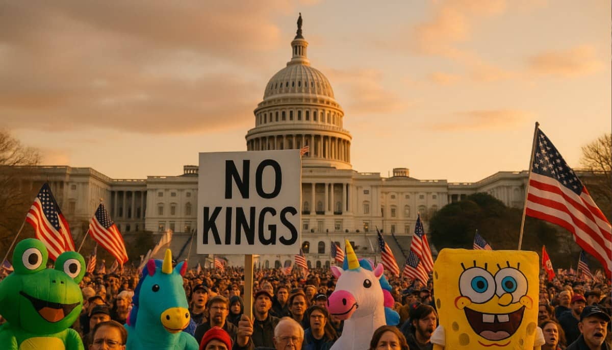 Miliony Amerykanów krzyczą „No Kings”! Trump oskarżany o autorytaryzm, ulice w całych USA wrzą