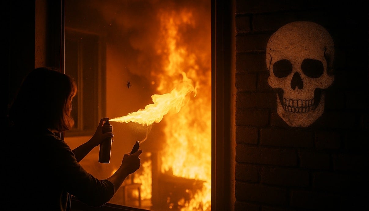 Chciała spalić karalucha, spaliła pół bloku i sąsiadkę. Tragiczny finał bezmyślnej akcji