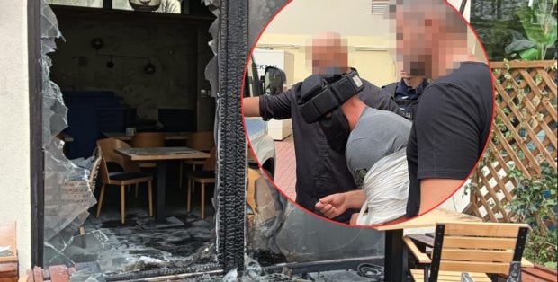 „Przytoczył przed drzwi restauracji oponę i oblał ją substancją łatwopalną”