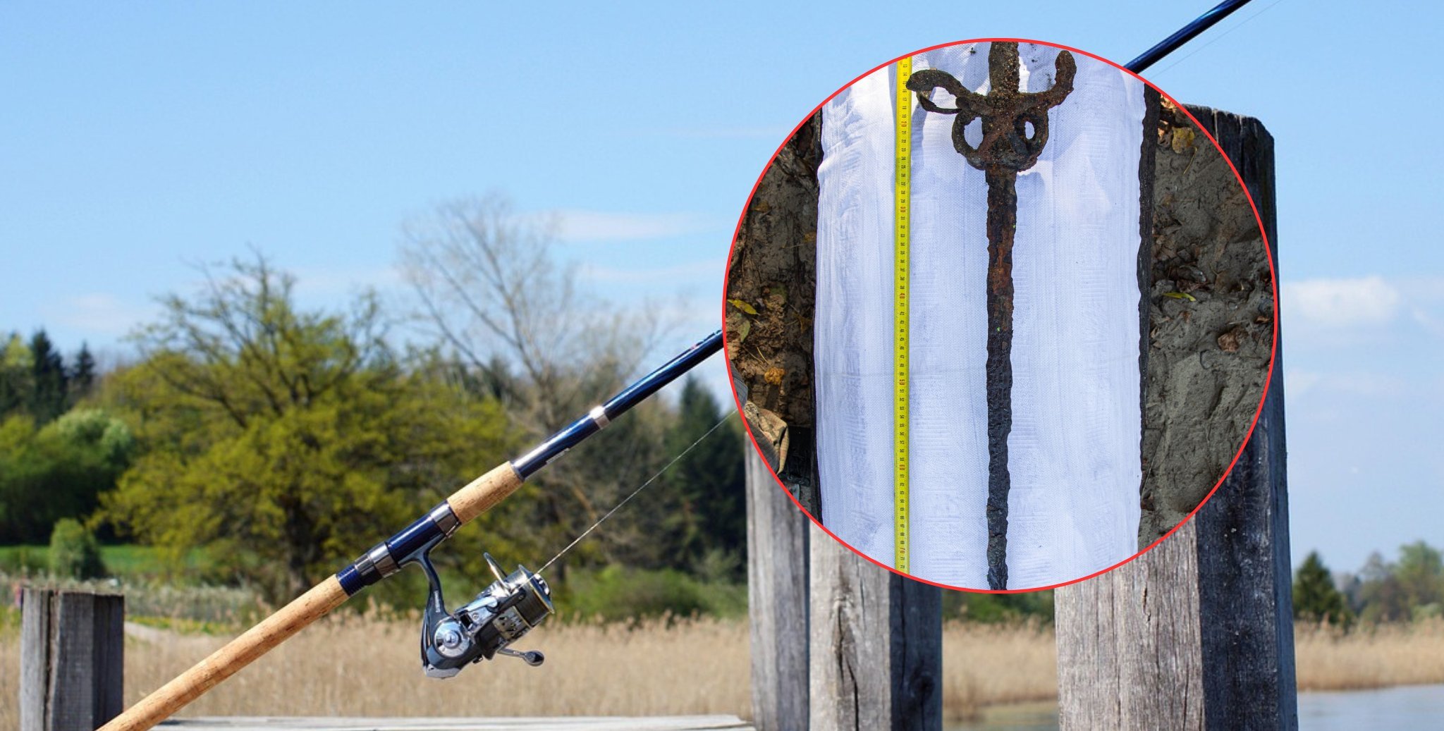 Poszedł na ryby, złowił rapier z czasów potopu szwedzkiego