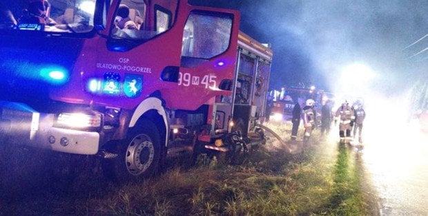 Pożar na Mazowszu. Zginął 92-letni mężczyzna