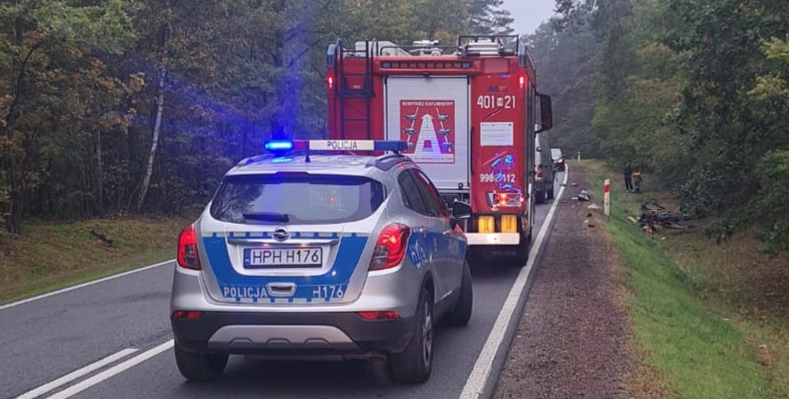 Tragiczny wypadek k. Białobrzegów. Nie żyje rowerzystka