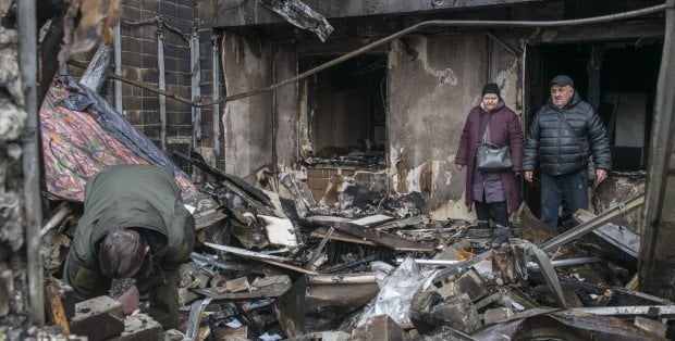 Rosyjski atak powietrzny w Wyszogrodzie. Jedna osoba nie żyje, 11 rannych
