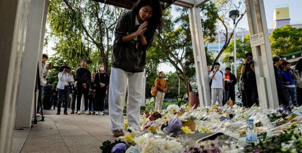 151 osób nie żyje, 13 w areszcie. Najnowszy bilans pożaru wieżowców w Hongkongu