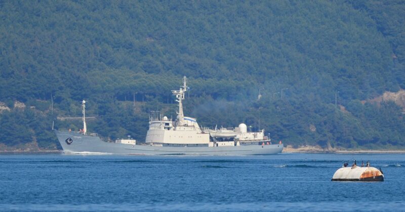 Wzbudzał obawy NATO. Rosyjski statek szpiegowski opuścił Morze Śródziemne