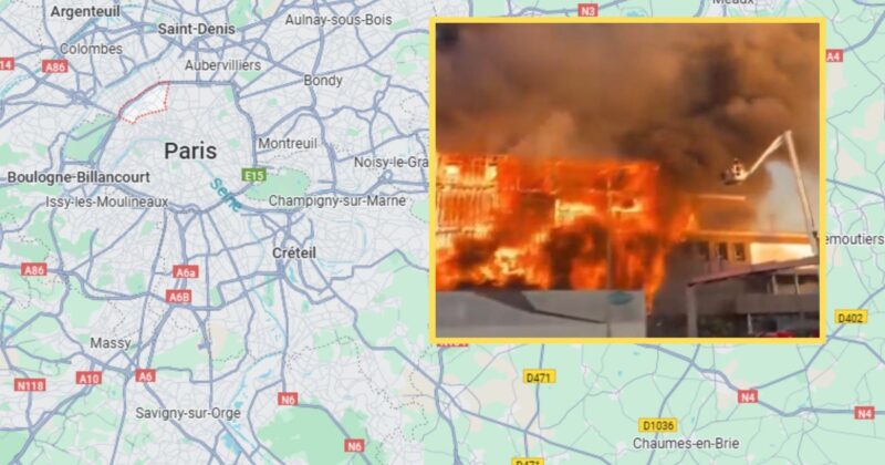 Kłęby dymu nad Paryżem. Pożar zakładu przetwarzania odpadów