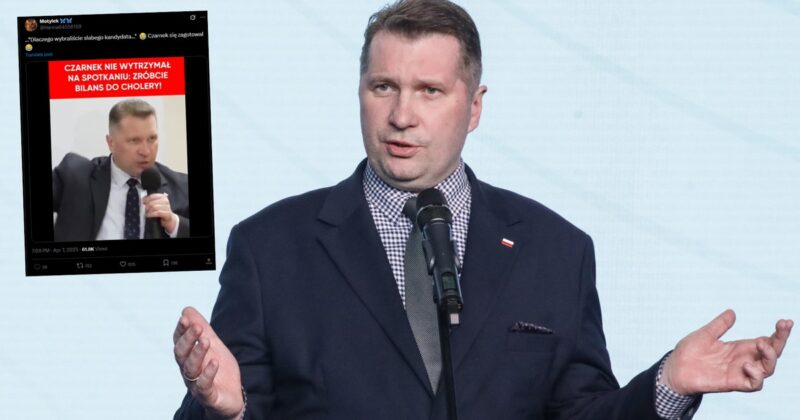 A brawl at a gathering  with Przemysław Czarnek. The MP clashed with a PiS voter