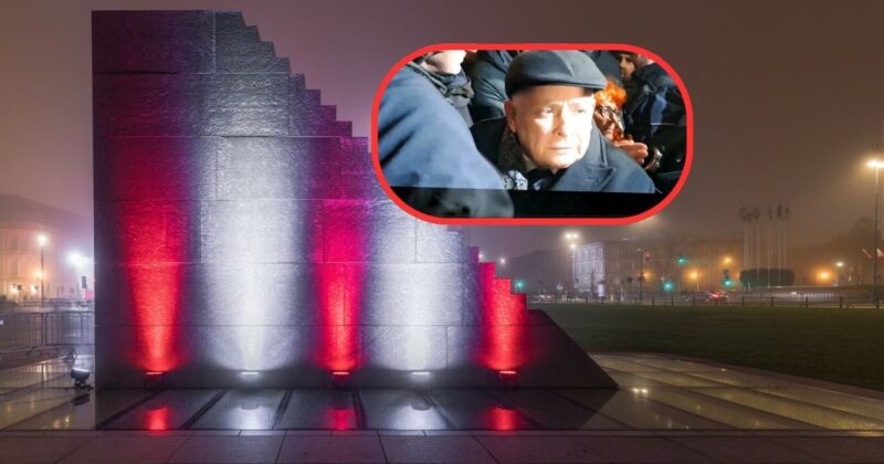 Ночное столкновение у памятника Смоленску. Ярослав Качиньский затерялся в толпе