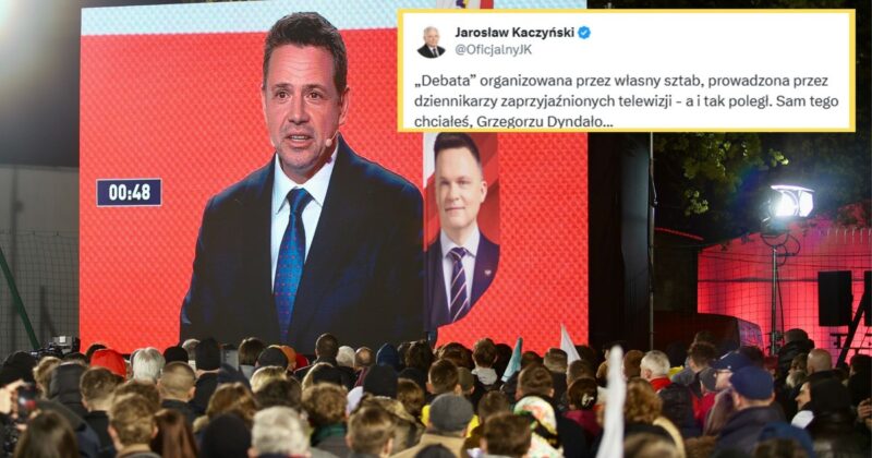 Jarosław Kaczyński spoke after the debate in Końskie. "You wanted it yourself"