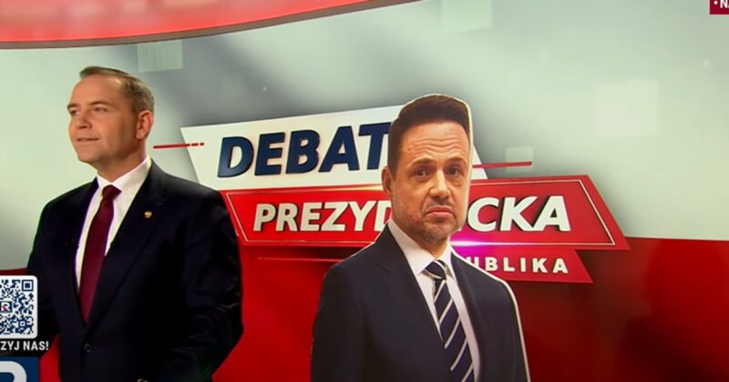 W studio Republiki pojawiła się tekturowa podobizna Rafała Trzaskowskiego. Braun reaguje: to słabe