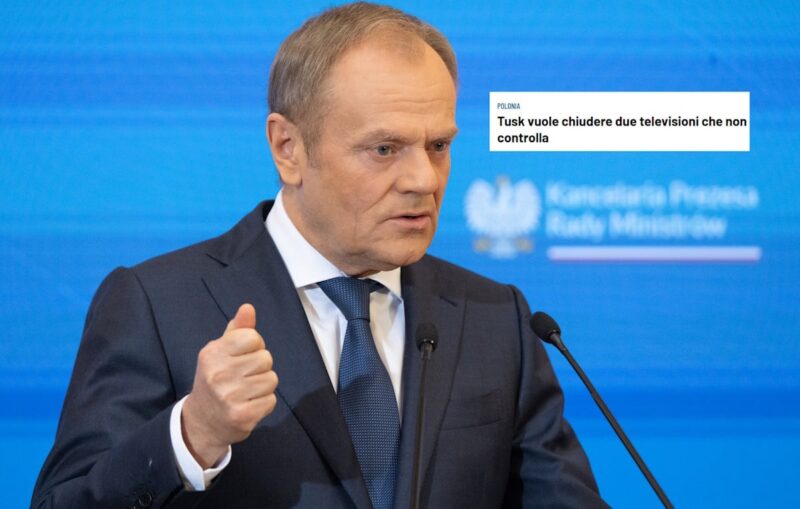 Włoski portal alarmuje ws. działań Tuska! „Zamyka telewizje”