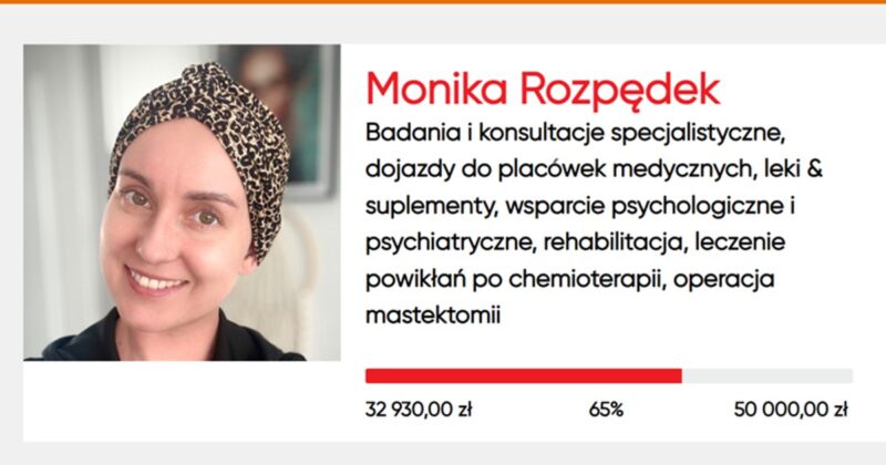 Monika Rozpędek potrzebuje wsparcia. Trwa zbiórka pieniędzy na leczenie