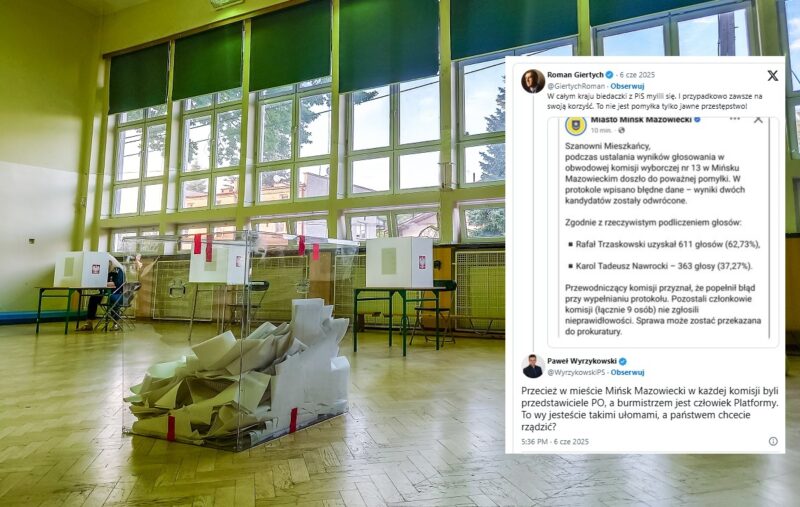 „Odwrócone wyniki” w jednej z komisji w Mińsku Mazowieckim?