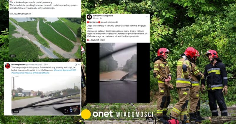 Ulice pod wodą, przerwany wał i podtopienia. Przez Polskę przechodzi niż genueński