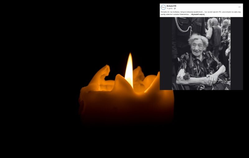 W wieku 92 lat zmarła Ludwika Mendelska, uczestniczka PW