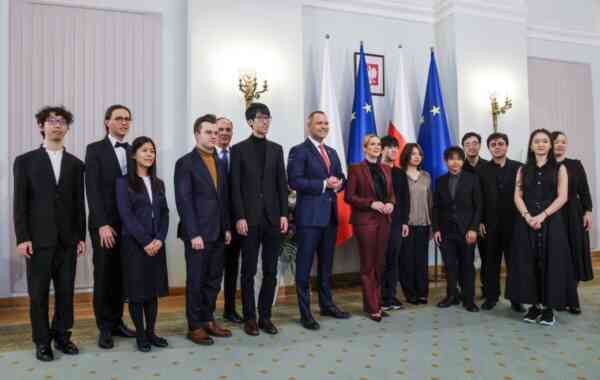 Laureaci XIX Konkursu Chopinowskiego w Pałacu Prezydenckim