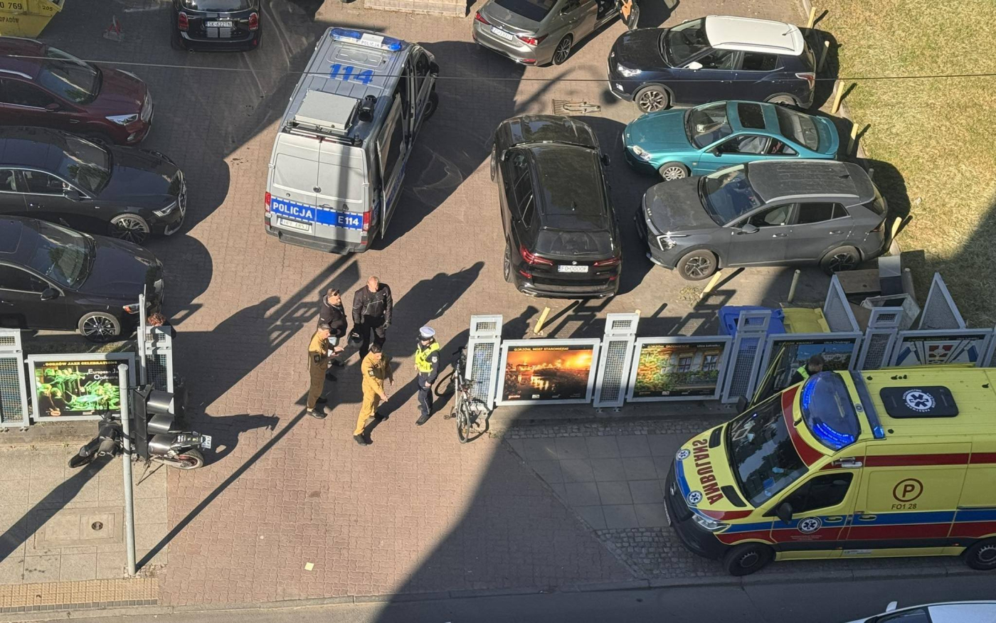 Wypadek w centrum Gorzowa. Rowerzysta potrącony przez kierującego lexusem