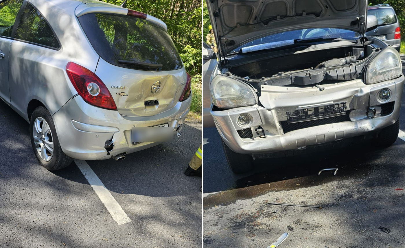 Wypadek koło Gorzowa. Nissan zderzył się z oplem